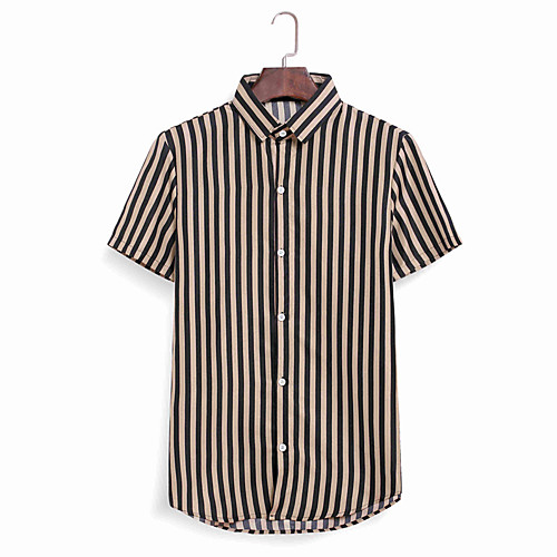 Men's Striped Shirt Business Elegant Daily Work Khaki / Dark Gray / Brown / Short Sleeve
Men's Striped Shirt Business Elegant Daily Work Khaki / Dark Gray / Brown / Short Sleeve