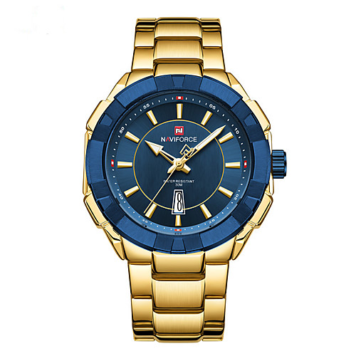 NAVIFORCE Men's Steel Band Watches Japanese Quartz Formal Style Modern Style Stainless Steel Black / Silver / Brown 30 m Water Resistant / Waterproof Luminous Shock Resistant Analog Casual Fashion -
NAVIFORCE Men's Steel Band Watches Japanese Quartz Formal Style Modern Style Stainless Steel Black / Silver / Brown 30 m Water Resistant / Waterproof Luminous Shock Resistant Analog Casual Fashion -