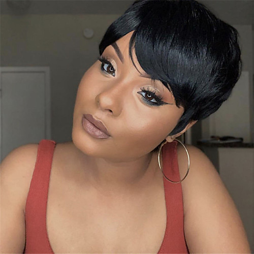 Synthetic Wig kinky Straight With Bangs Wig Short Natural Black Synthetic Hair 12 inch Women's Simple Life Women Black
Synthetic Wig kinky Straight With Bangs Wig Short Natural Black Synthetic Hair 12 inch Women's Simple Life Women Black