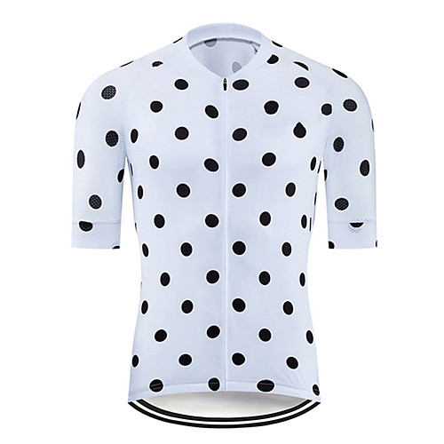 21Grams Men's Short Sleeve Cycling Jersey Polyester Black / White Polka Dot Bike Jersey Top Mountain Bike MTB Road Bike Cycling UV Resistant Breathable Quick Dry Sports Clothing Apparel / Stretchy
21Grams Men's Short Sleeve Cycling Jersey Polyester Black / White Polka Dot Bike Jersey Top Mountain Bike MTB Road Bike Cycling UV Resistant Breathable Quick Dry Sports Clothing Apparel / Stretchy