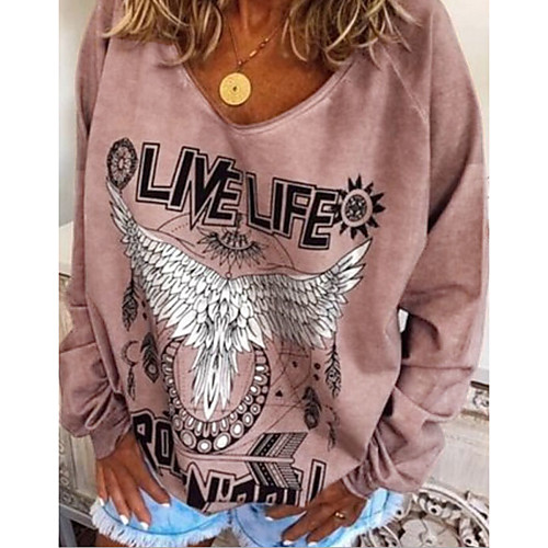 Women's T-shirt Animal Letter Long Sleeve Round Neck Tops Basic Top White Blue Red
Women's T-shirt Animal Letter Long Sleeve Round Neck Tops Basic Top White Blue Red