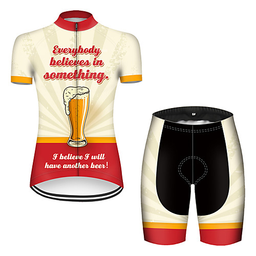 21Grams Women's Short Sleeve Cycling Jersey with Shorts Polyester Red / Yellow Funny Oktoberfest Beer Bike Clothing Suit Breathable 3D Pad Quick Dry Ultraviolet Resistant Reflective Strips Sports
21Grams Women's Short Sleeve Cycling Jersey with Shorts Polyester Red / Yellow Funny Oktoberfest Beer Bike Clothing Suit Breathable 3D Pad Quick Dry Ultraviolet Resistant Reflective Strips Sports