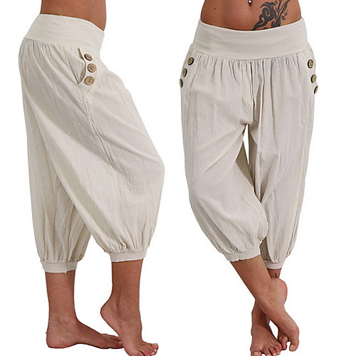 Women's Basic Loose Chinos Pants - Solid Colored White Black Army Green S / M / L
Women's Basic Loose Chinos Pants - Solid Colored White Black Army Green S / M / L