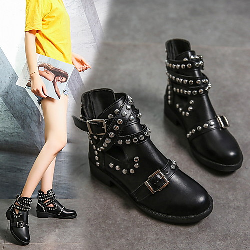 Women's Boots Fall & Winter Chunky Heel Round Toe Daily PU Mid-Calf Boots Black
Women's Boots Fall & Winter Chunky Heel Round Toe Daily PU Mid-Calf Boots Black