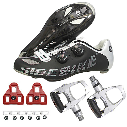 SIDEBIKE Adults' Cycling Shoes With Pedals & Cleats Road Bike Shoes Carbon Fiber Cushioning Cycling Black Men's Cycling Shoes / Breathable Mesh
SIDEBIKE Adults' Cycling Shoes With Pedals & Cleats Road Bike Shoes Carbon Fiber Cushioning Cycling Black Men's Cycling Shoes / Breathable Mesh