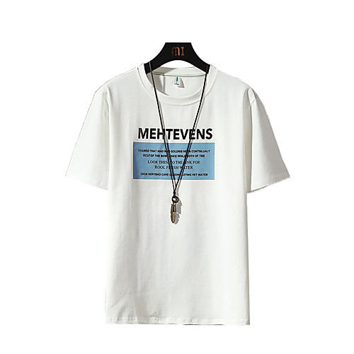 Men's Graphic Solid Colored T-shirt - Cotton Daily Weekend Round Neck White / Blue / Orange / Light Green / Beige / Short Sleeve / Letter
Men's Graphic Solid Colored T-shirt - Cotton Daily Weekend Round Neck White / Blue / Orange / Light Green / Beige / Short Sleeve / Letter