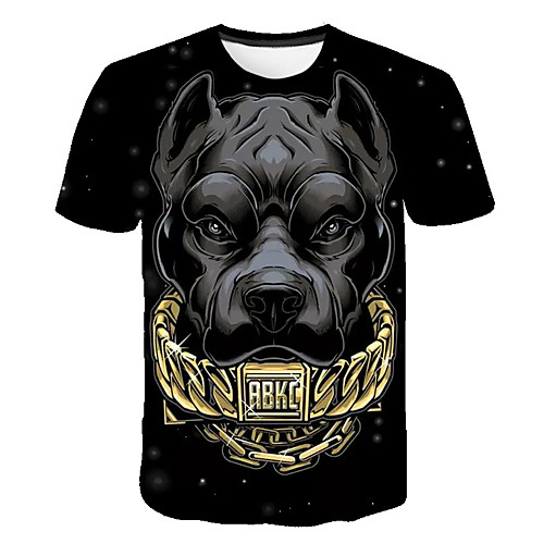 Men's Color Block 3D Dog Print T-shirt Street chic Punk & Gothic Club Weekend Round Neck Black / Short Sleeve / Animal
Men's Color Block 3D Dog Print T-shirt Street chic Punk & Gothic Club Weekend Round Neck Black / Short Sleeve / Animal