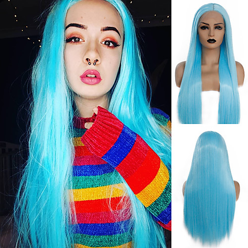 Synthetic Lace Front Wig Straight Gaga Middle Part Lace Front Wig Long Blue Synthetic Hair 22-26 inch Women's Heat Resistant Women Hot Sale Blue / Glueless
Synthetic Lace Front Wig Straight Gaga Middle Part Lace Front Wig Long Blue Synthetic Hair 22-26 inch Women's Heat Resistant Women Hot Sale Blue / Glueless