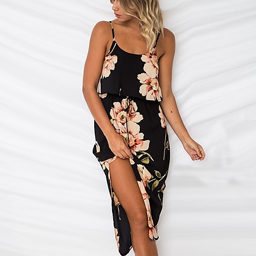 Women's A-Line Dress Dress - Sleeveless Floral Summer Street chic 2020 White Black Green Navy Blue S M L XL
Women's A-Line Dress Dress - Sleeveless Floral Summer Street chic 2020 White Black Green Navy Blue S M L XL