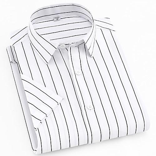 Men's Striped Plaid Print Shirt Daily Button Down Collar White / Short Sleeve
Men's Striped Plaid Print Shirt Daily Button Down Collar White / Short Sleeve
