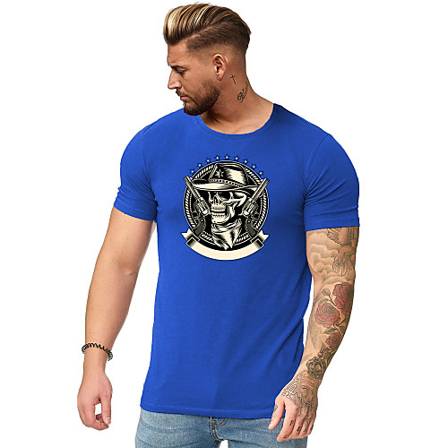 Men's Graphic T-shirt - Cotton Daily Round Neck White / Black / Blue / Red / Short Sleeve
Men's Graphic T-shirt - Cotton Daily Round Neck White / Black / Blue / Red / Short Sleeve