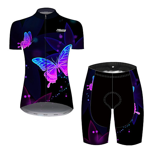 Women's Short Sleeve Cycling Jersey with Shorts Black / Red Butterfly Gradient Solid Color Bike Breathable Quick Dry Sports Butterfly Mountain Bike MTB Road Bike Cycling Clothing Apparel
Women's Short Sleeve Cycling Jersey with Shorts Black / Red Butterfly Gradient Solid Color Bike Breathable Quick Dry Sports Butterfly Mountain Bike MTB Road Bike Cycling Clothing Apparel