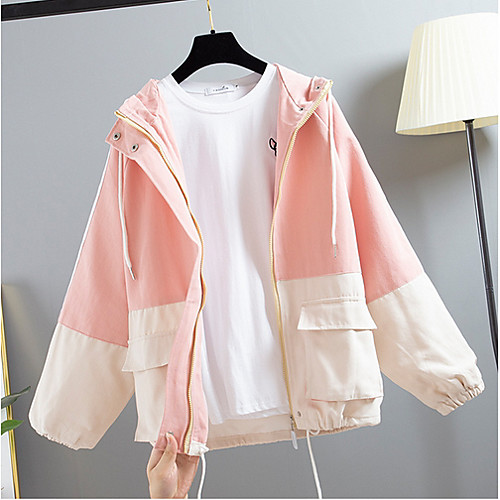 Women's Daily Fall & Winter Regular Jacket, Color Block Hooded Long Sleeve Polyester Yellow / Blushing Pink / Green
Women's Daily Fall & Winter Regular Jacket, Color Block Hooded Long Sleeve Polyester Yellow / Blushing Pink / Green