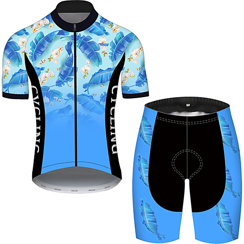 21Grams Men's Short Sleeve Cycling Jersey with Shorts Black / Blue Gradient Floral Botanical Bike Clothing Suit UV Resistant Breathable 3D Pad Quick Dry Reflective Strips Sports Gradient Mountain
21Grams Men's Short Sleeve Cycling Jersey with Shorts Black / Blue Gradient Floral Botanical Bike Clothing Suit UV Resistant Breathable 3D Pad Quick Dry Reflective Strips Sports Gradient Mountain