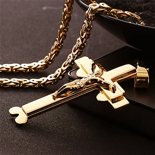 Men's Necklace Crossover Artistic Classic Titanium Steel Gold 55 cm Necklace Jewelry 1pc For Anniversary Street Festival
Men's Necklace Crossover Artistic Classic Titanium Steel Gold 55 cm Necklace Jewelry 1pc For Anniversary Street Festival