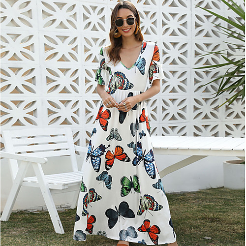 Women's Sheath Dress - Half Sleeve Floral Summer Elegant 2020 White S M L XL XXL XXXL
Women's Sheath Dress - Half Sleeve Floral Summer Elegant 2020 White S M L XL XXL XXXL