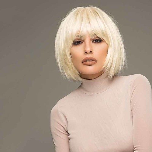 Synthetic Wig Straight Bob Wig Short Blonde Synthetic Hair 6 inch Women's Fashionable Design Easy dressing Sexy Lady Blonde
Synthetic Wig Straight Bob Wig Short Blonde Synthetic Hair 6 inch Women's Fashionable Design Easy dressing Sexy Lady Blonde