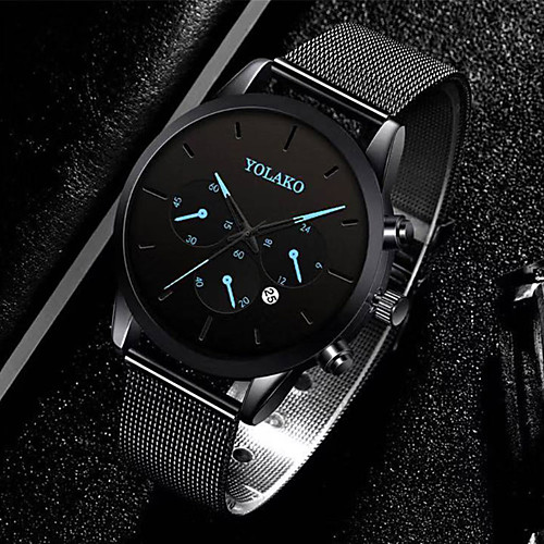 Men's Steel Band Watches Quartz Modern Style Stylish Stainless Steel Black / Silver Calendar / date / day Casual Watch Large Dial Analog Casual Minimalist - Black Blue Red One Year Battery Life
Men's Steel Band Watches Quartz Modern Style Stylish Stainless Steel Black / Silver Calendar / date / day Casual Watch Large Dial Analog Casual Minimalist - Black Blue Red One Year Battery Life