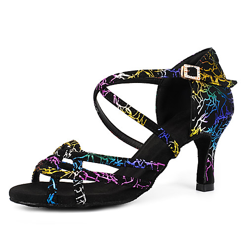Women's Latin Shoes / Salsa Shoes Suede Buckle Heel Buckle Slim High Heel Customizable Dance Shoes Rainbow
Women's Latin Shoes / Salsa Shoes Suede Buckle Heel Buckle Slim High Heel Customizable Dance Shoes Rainbow