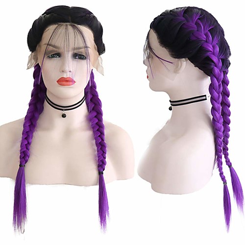 Synthetic Lace Front Wig Box Braids Middle Part with Baby Hair Lace Front Wig Ombre Long Ombre Purple Synthetic Hair 18-26 inch Women's Soft Adjustable Party Purple Ombre
Synthetic Lace Front Wig Box Braids Middle Part with Baby Hair Lace Front Wig Ombre Long Ombre Purple Synthetic Hair 18-26 inch Women's Soft Adjustable Party Purple Ombre