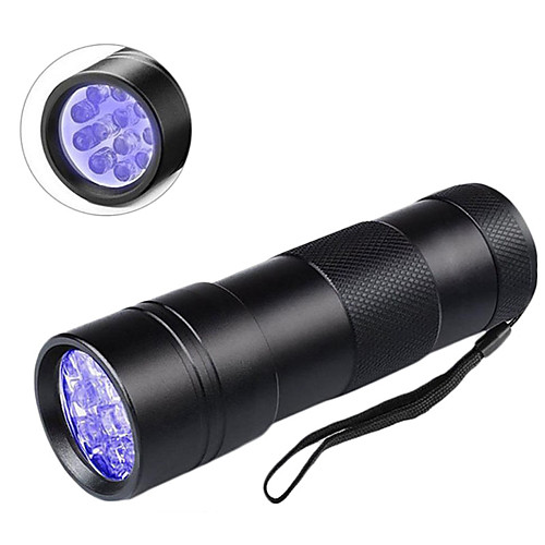 

UV MeterMall Flashlight Black Light Flashlights / Torch 600 lm LED LED 12 Emitters 1 Mode Professional Durable Everyday Use Purple Light Source Color Black
