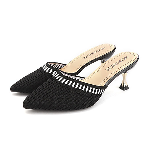 Women's Clogs & Mules Summer Stiletto Heel Pointed Toe Daily Outdoor Tissage Volant Black / Beige
Women's Clogs & Mules Summer Stiletto Heel Pointed Toe Daily Outdoor Tissage Volant Black / Beige