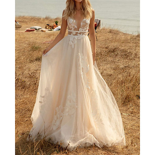 Two Piece A-Line Wedding Dresses V Neck Sweep / Brush Train Lace Tulle Sleeveless Sexy See-Through with Embroidery 2020
Two Piece A-Line Wedding Dresses V Neck Sweep / Brush Train Lace Tulle Sleeveless Sexy See-Through with Embroidery 2020