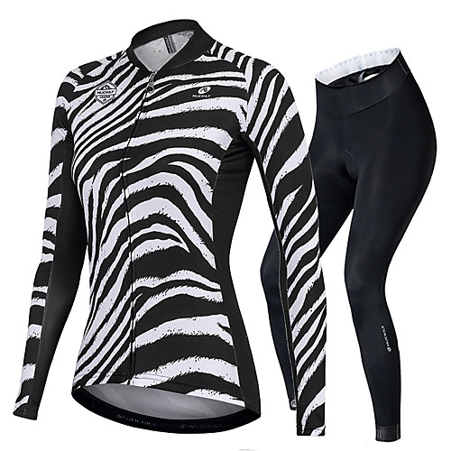 Nuckily Women's Long Sleeve Cycling Jersey with Tights Black / White Zebra Bike Sports Zebra Road Bike Cycling Clothing Apparel
Nuckily Women's Long Sleeve Cycling Jersey with Tights Black / White Zebra Bike Sports Zebra Road Bike Cycling Clothing Apparel