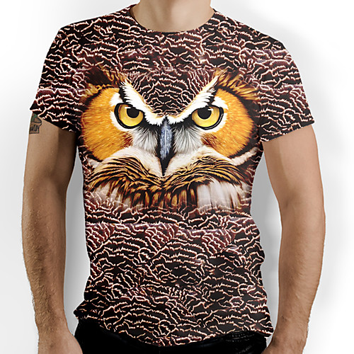 Men's T shirt Graphic Optical Illusion Animal Print Short Sleeve Daily Tops Brown
Men's T shirt Graphic Optical Illusion Animal Print Short Sleeve Daily Tops Brown