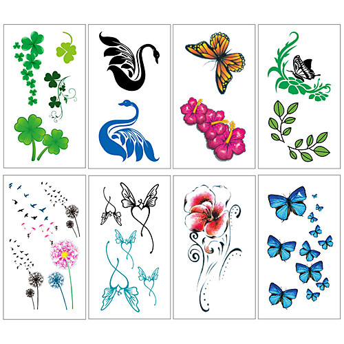 8 pcs Temporary Tattoos Water Resistant / Waterproof / Mini Style / Safety Face / Body / Hand Water-Transfer Sticker Body Painting Colors
8 pcs Temporary Tattoos Water Resistant / Waterproof / Mini Style / Safety Face / Body / Hand Water-Transfer Sticker Body Painting Colors