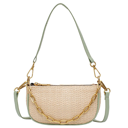 Women's Chain Straw / PU Top Handle Bag 2020 Solid Color Wine / Black / Yellow
Women's Chain Straw / PU Top Handle Bag 2020 Solid Color Wine / Black / Yellow