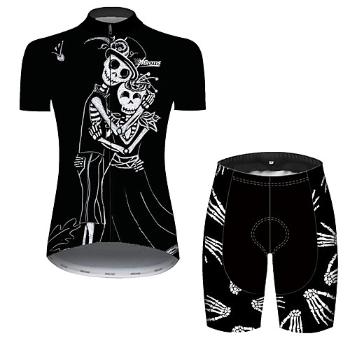 21Grams Women's Short Sleeve Cycling Jersey with Shorts Black / White Skull Bike Breathable Quick Dry Sports Patterned Mountain Bike MTB Road Bike Cycling Clothing Apparel / Micro-elastic
21Grams Women's Short Sleeve Cycling Jersey with Shorts Black / White Skull Bike Breathable Quick Dry Sports Patterned Mountain Bike MTB Road Bike Cycling Clothing Apparel / Micro-elastic