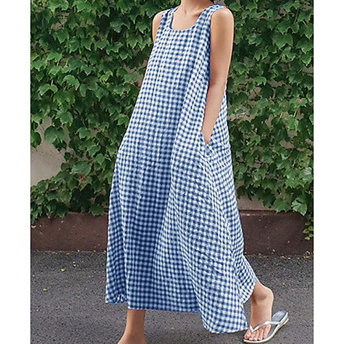 Women's Shift Dress - Sleeveless Plaid Summer Street chic 2020 Black Blue Red M L XL XXL XXXL XXXXL XXXXXL
Women's Shift Dress - Sleeveless Plaid Summer Street chic 2020 Black Blue Red M L XL XXL XXXL XXXXL XXXXXL
