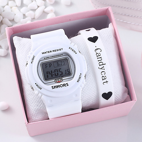 Unisex Sport Watch Outdoor New Arrival White TPU Chinese Digital White Water Resistant / Waterproof Chronograph Noctilucent 30 m 2 Piece Digital Two Years Battery Life
Unisex Sport Watch Outdoor New Arrival White TPU Chinese Digital White Water Resistant / Waterproof Chronograph Noctilucent 30 m 2 Piece Digital Two Years Battery Life