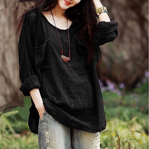 Women's Striped Solid Colored Loose Blouse - Cotton Daily Wine / Black / Purple / Yellow / Green
Women's Striped Solid Colored Loose Blouse - Cotton Daily Wine / Black / Purple / Yellow / Green