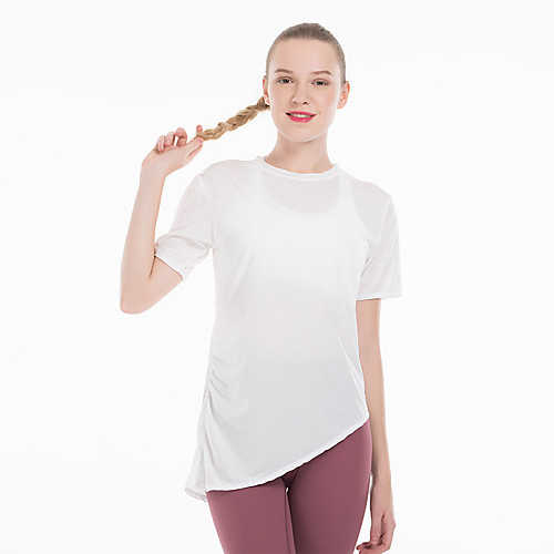 Women's Yoga Top Solid Color White Black Purple Blue Nylon Running Fitness Gym Workout Tee / T-shirt Short Sleeve Sport Activewear Breathable Quick Dry Comfortable Stretchy
Women's Yoga Top Solid Color White Black Purple Blue Nylon Running Fitness Gym Workout Tee / T-shirt Short Sleeve Sport Activewear Breathable Quick Dry Comfortable Stretchy