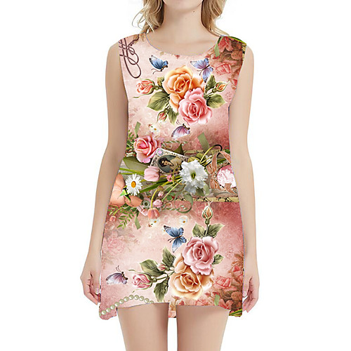 Women's A Line Dress - Sleeveless Floral Patchwork Summer 3D Print Sexy Daily Holiday 2020 Yellow Blushing Pink Fuchsia Green Rainbow S M L XL XXL XXXL
Women's A Line Dress - Sleeveless Floral Patchwork Summer 3D Print Sexy Daily Holiday 2020 Yellow Blushing Pink Fuchsia Green Rainbow S M L XL XXL XXXL