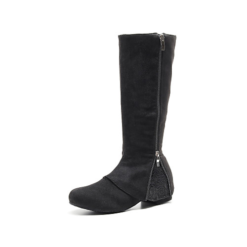 Women's Dance Boots Suede Zipper Boots Lace Flat Heel Customizable Dance Shoes Black
Women's Dance Boots Suede Zipper Boots Lace Flat Heel Customizable Dance Shoes Black