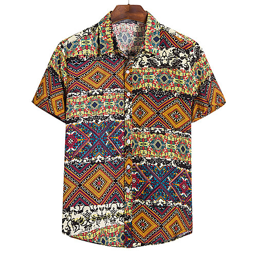 Men's Plus Size Tribal Shirt - Cotton Vintage Street chic Holiday Weekend Brown / Short Sleeve
Men's Plus Size Tribal Shirt - Cotton Vintage Street chic Holiday Weekend Brown / Short Sleeve
