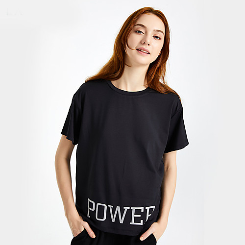 Women's Yoga Top Letter Black Elastane Yoga Running Fitness Tee / T-shirt Top Short Sleeve Sport Activewear Breathable Quick Dry Comfortable Micro-elastic
Women's Yoga Top Letter Black Elastane Yoga Running Fitness Tee / T-shirt Top Short Sleeve Sport Activewear Breathable Quick Dry Comfortable Micro-elastic