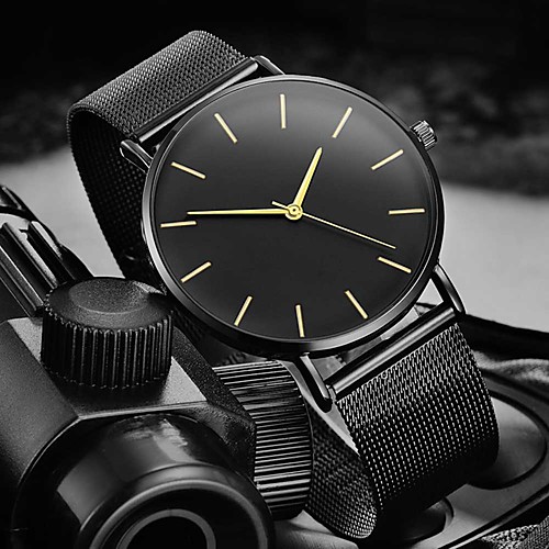 Men Women Steel Band Watches Quartz Modern Style Stylish Stainless Steel Black / Silver / Gold 30 m Creative Casual Watch Analog Minimalist Fashion - Golden / Brown BlackGloden BlackGrey One Year
Men Women Steel Band Watches Quartz Modern Style Stylish Stainless Steel Black / Silver / Gold 30 m Creative Casual Watch Analog Minimalist Fashion - Golden / Brown BlackGloden BlackGrey One Year