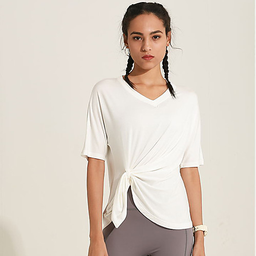 Women's Yoga Top Solid Color White Black Pink Elastane Running Fitness Gym Workout Tee / T-shirt Short Sleeve Sport Activewear Breathable Quick Dry Comfortable Stretchy
Women's Yoga Top Solid Color White Black Pink Elastane Running Fitness Gym Workout Tee / T-shirt Short Sleeve Sport Activewear Breathable Quick Dry Comfortable Stretchy