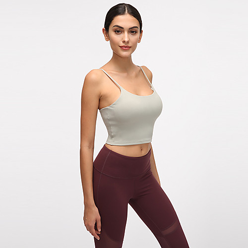 Women's Padded Tank Top Light Support Open Back Removable Pad Solid Color Red Fruit Green Green Gray Elastane Running Fitness Gym Workout Bra Top Top Sport Activewear Breathable Quick Dry Comfortable
Women's Padded Tank Top Light Support Open Back Removable Pad Solid Color Red Fruit Green Green Gray Elastane Running Fitness Gym Workout Bra Top Top Sport Activewear Breathable Quick Dry Comfortable