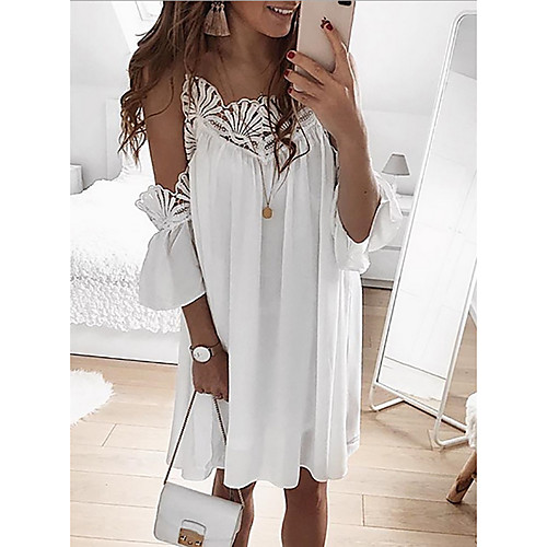 Women's Mini Shirt Dress - Short Sleeves Solid Color Summer Strap Sexy 2020 White Black Blushing Pink Light Blue S M L XL
Women's Mini Shirt Dress - Short Sleeves Solid Color Summer Strap Sexy 2020 White Black Blushing Pink Light Blue S M L XL