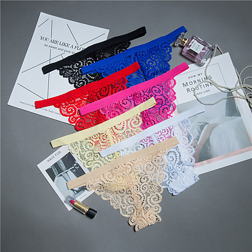 Women's Lace G-strings & Thongs Panties - Asian Size Low Waist White Black Red One-Size
Women's Lace G-strings & Thongs Panties - Asian Size Low Waist White Black Red One-Size