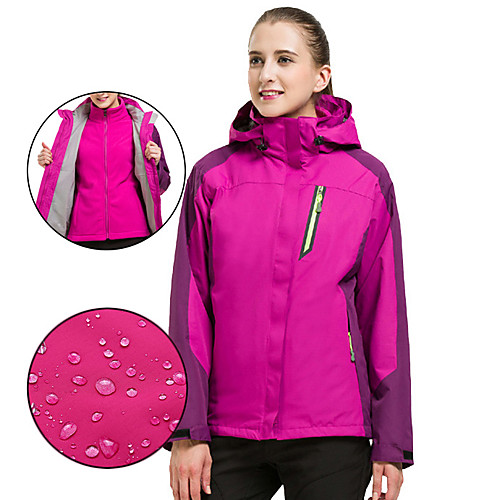 Women's Hiking 3-in-1 Jackets Hiking Jacket Hiking Windbreaker Winter Outdoor Thermal / Warm Waterproof Windproof Breathable Fleece Jacket Top Camping / Hiking Hunting Ski / Snowboard Purple Red
Women's Hiking 3-in-1 Jackets Hiking Jacket Hiking Windbreaker Winter Outdoor Thermal / Warm Waterproof Windproof Breathable Fleece Jacket Top Camping / Hiking Hunting Ski / Snowboard Purple Red