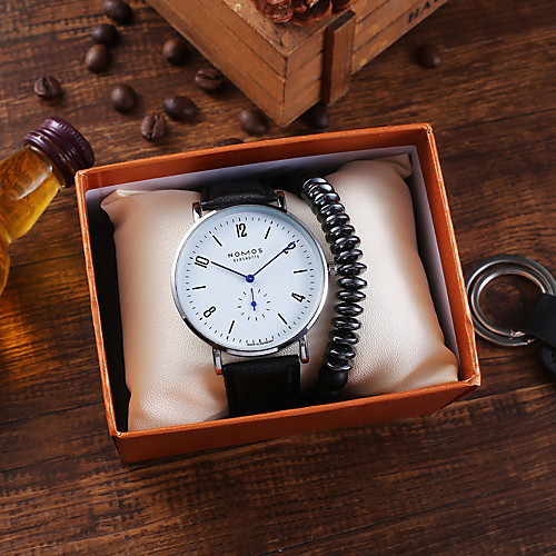 Men's Sport Watch Quartz PU Leather Black Chronograph New Design Casual Watch Analog Classic Fashion - White Black
Men's Sport Watch Quartz PU Leather Black Chronograph New Design Casual Watch Analog Classic Fashion - White Black
