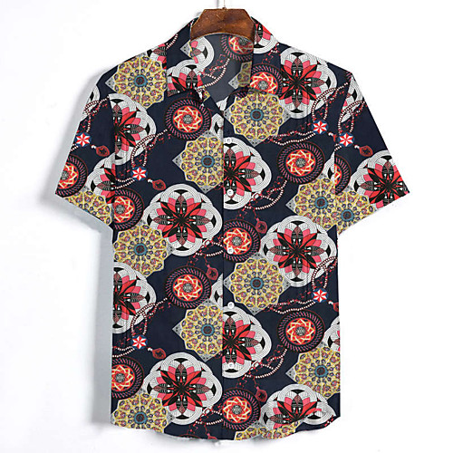Men's Floral Tribal Shirt Vintage Street chic Holiday Weekend Red / Green / Short Sleeve
Men's Floral Tribal Shirt Vintage Street chic Holiday Weekend Red / Green / Short Sleeve