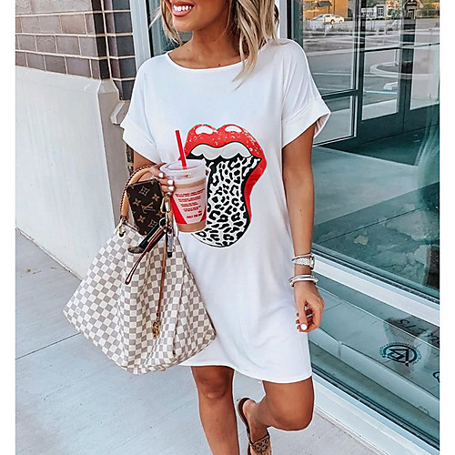 Women's Sheath Dress Short Mini Dress White Black Blushing Pink Gray Short Sleeve Print Summer Round Neck Elegant 2021 S M L XL
Women's Sheath Dress Short Mini Dress White Black Blushing Pink Gray Short Sleeve Print Summer Round Neck Elegant 2021 S M L XL