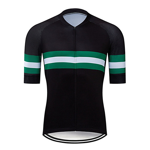 21Grams Men's Short Sleeve Cycling Jersey Black / Green Stripes Solid Color Bike Jersey Top Mountain Bike MTB Road Bike Cycling UV Resistant Quick Dry Breathable Sports Clothing Apparel / Stretchy
21Grams Men's Short Sleeve Cycling Jersey Black / Green Stripes Solid Color Bike Jersey Top Mountain Bike MTB Road Bike Cycling UV Resistant Quick Dry Breathable Sports Clothing Apparel / Stretchy